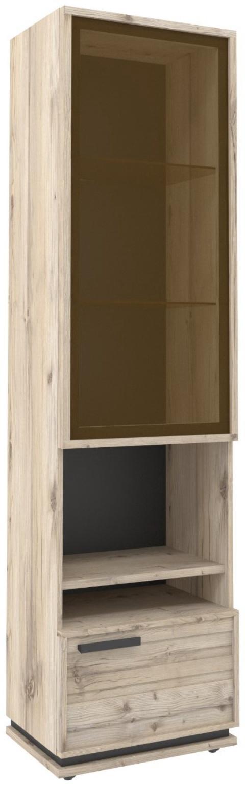 Шкаф для посуды Nature 13, 560×416×2116 мм, цвет гаскон пайн/чёрный