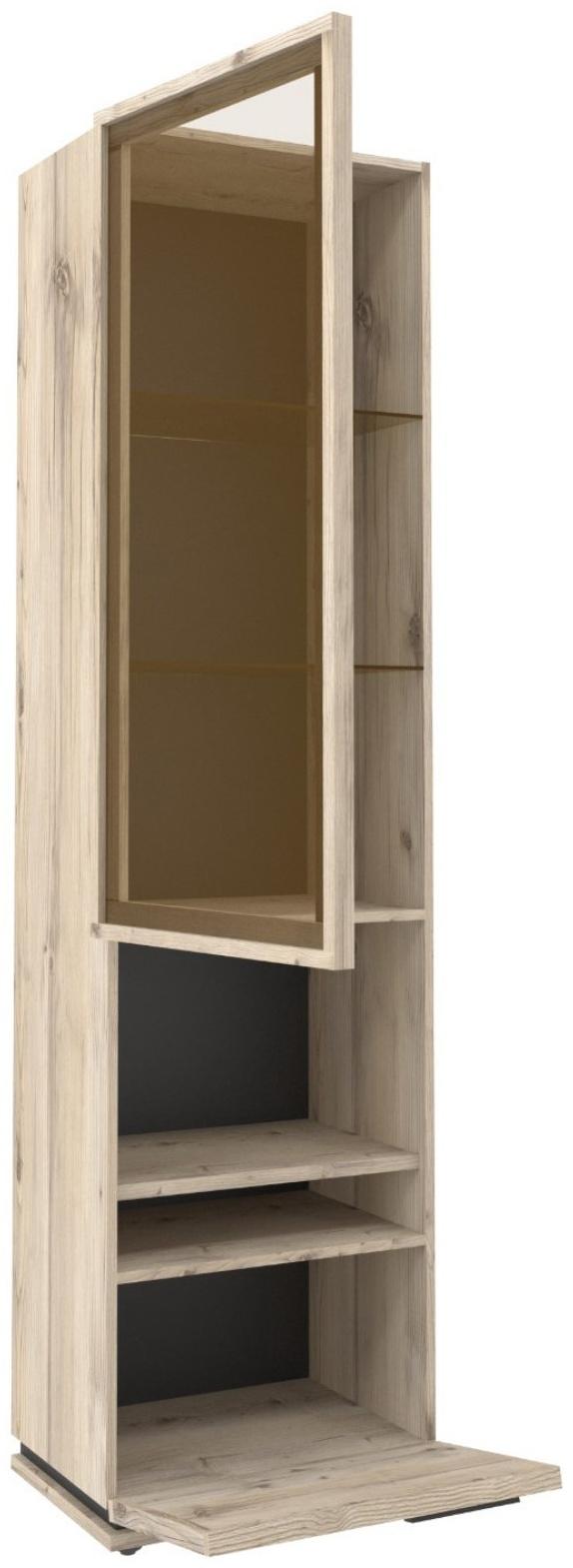 Шкаф для посуды Nature 13, 560×416×2116 мм, цвет гаскон пайн/чёрный