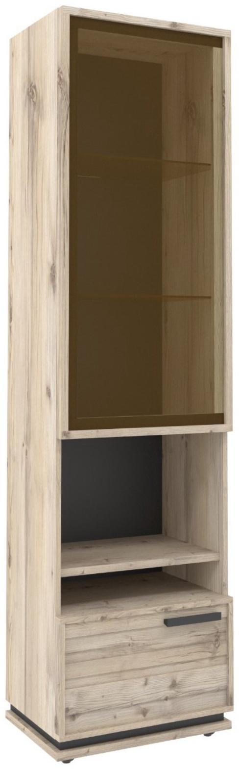 Шкаф для посуды Nature 13, 560×416×2116 мм, цвет гаскон пайн/чёрный