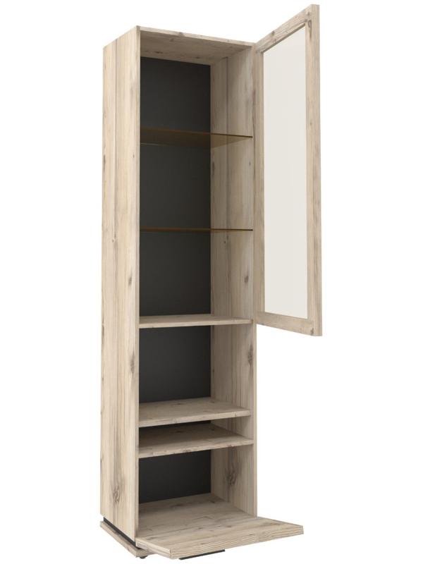 Шкаф для посуды Nature 13, 560×416×2116 мм, цвет гаскон пайн/чёрный