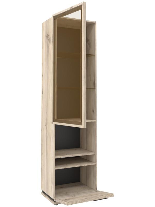 Шкаф для посуды Nature 13, 560×416×2116 мм, цвет гаскон пайн/чёрный