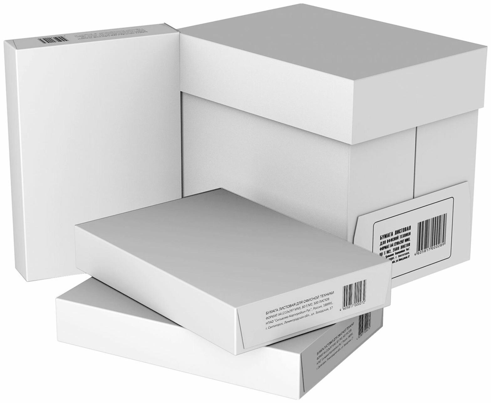 Бумага А4 500 л Светокопи ECO, 80 г/м², белизна 60% ISO, 93% CIE, класс C (цена за 500 листов)