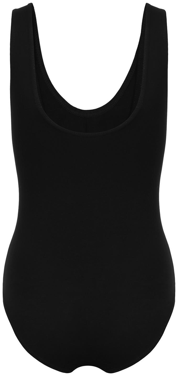 Купальник х/б маечкой, цвет чёрный, размер 42, «Пёрышко»