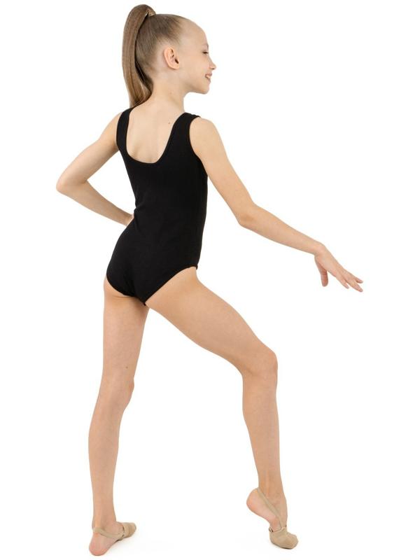 Купальник х/б маечкой, цвет чёрный, размер 42, «Пёрышко»