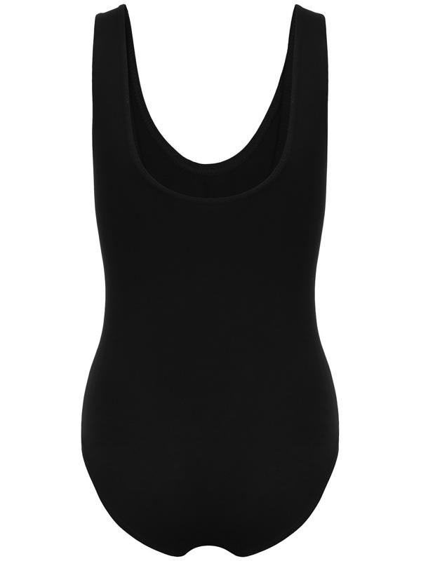 Купальник х/б маечкой, цвет чёрный, размер 42, «Пёрышко»