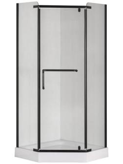 Душевое ограждение Taliente TA-09093CB, 180×90 см, прозрачное, пентагональное, 6 мм, черный