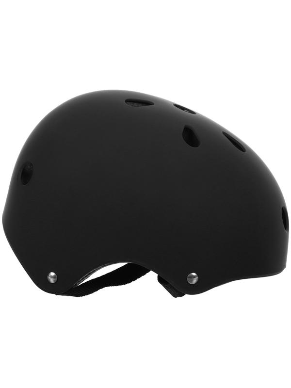 Шлем защитный детский, без регулировки, обхват 55 см, цвет чёрный