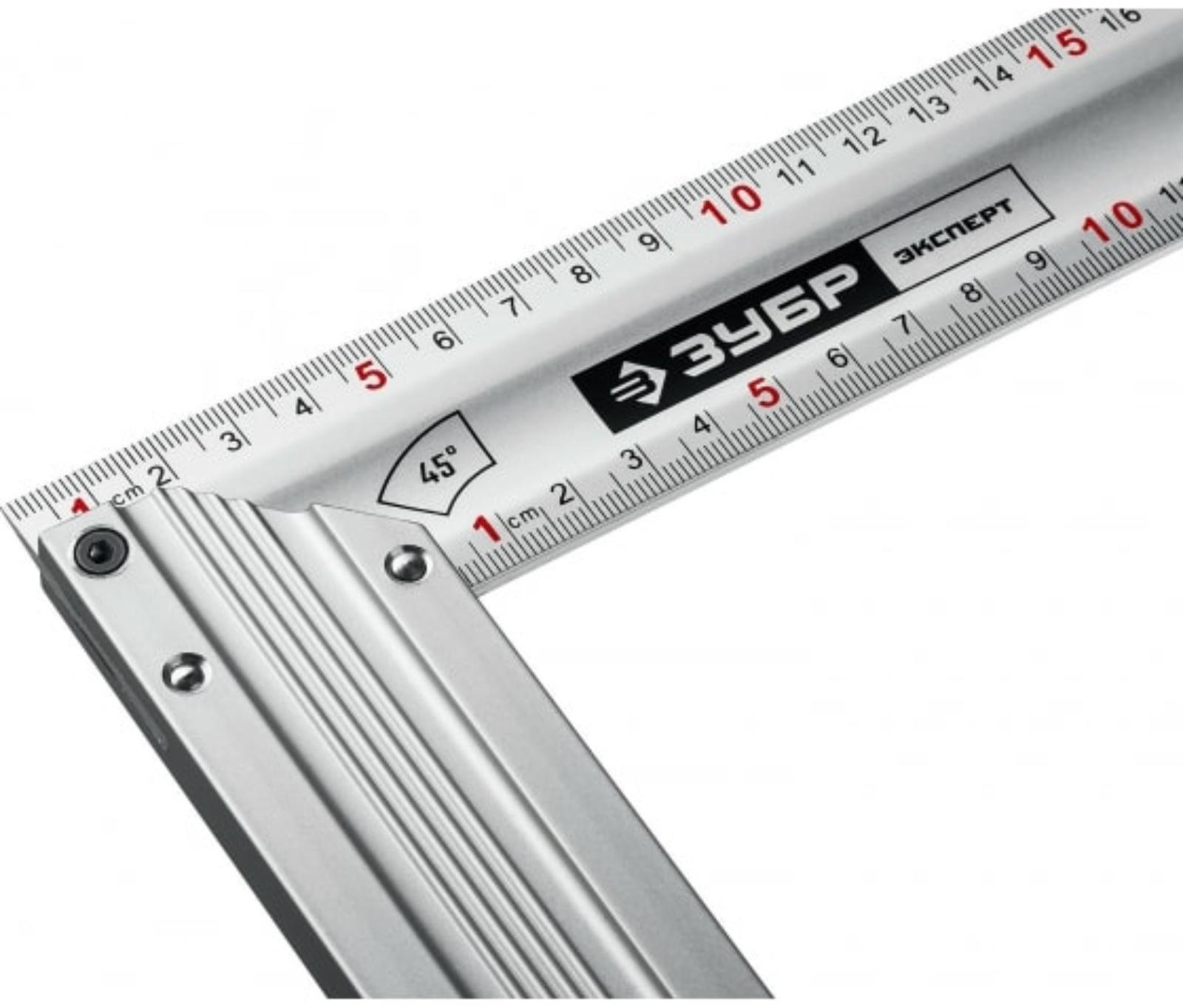 Угольник ЗУБР ЭКСПЕРТ 34392-50, с усиленным алюминиевым полотном, 500 мм