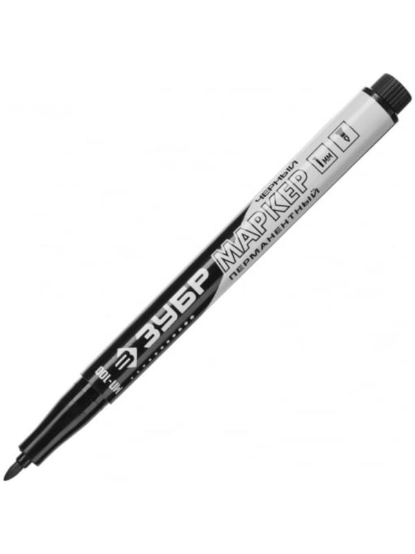 Маркер ЗУБР Профессионал 06320-2, перманентный, заостренный, черный, 1 мм