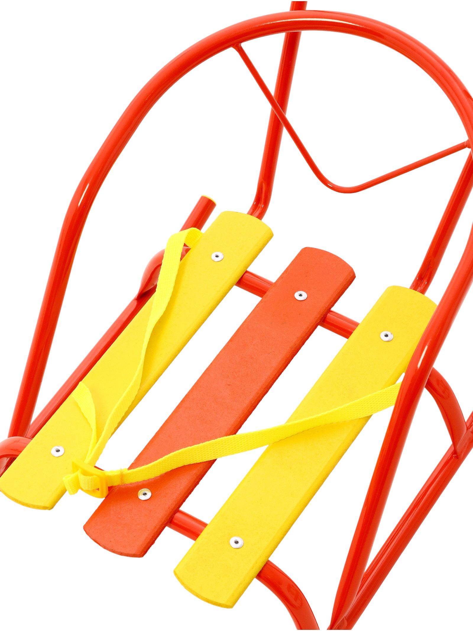 Санки кукольные с толкателем, алый