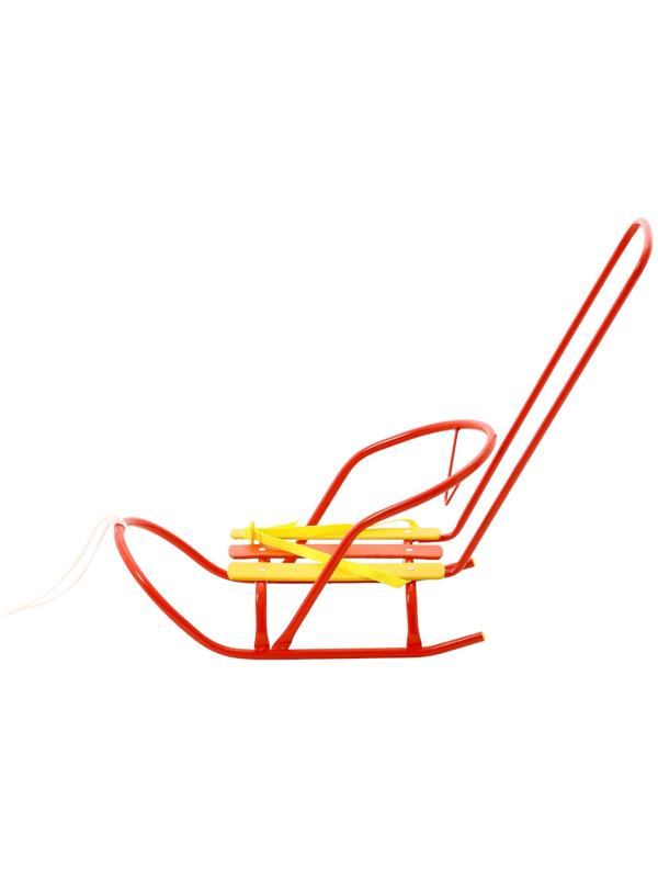 Санки кукольные с толкателем, алый