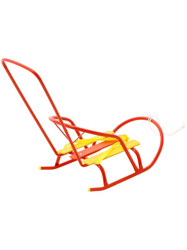 Санки кукольные с толкателем, алый