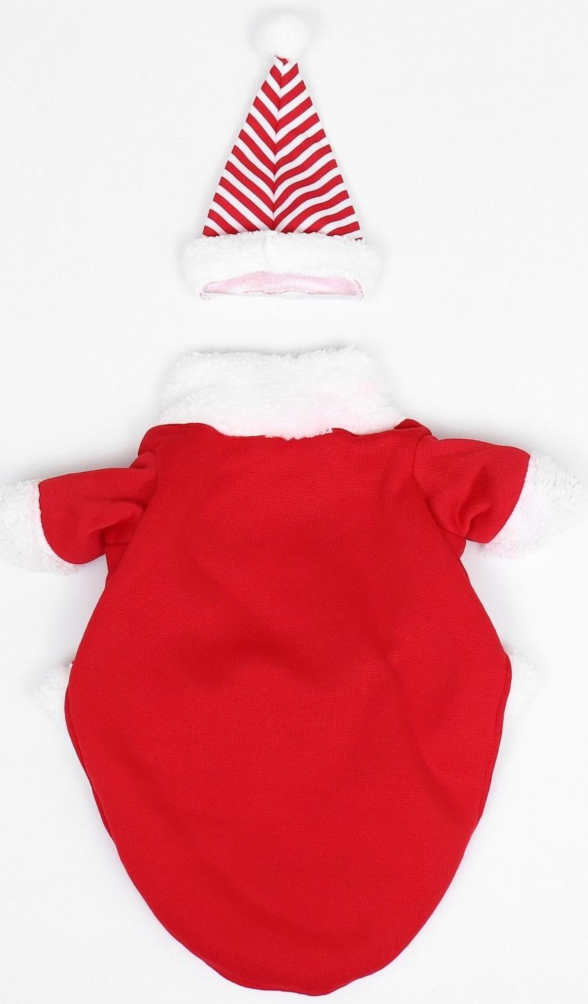 Новогодний костюм для собак «Клаус», размер 2XL (ДС 45, ОГ 55 см)