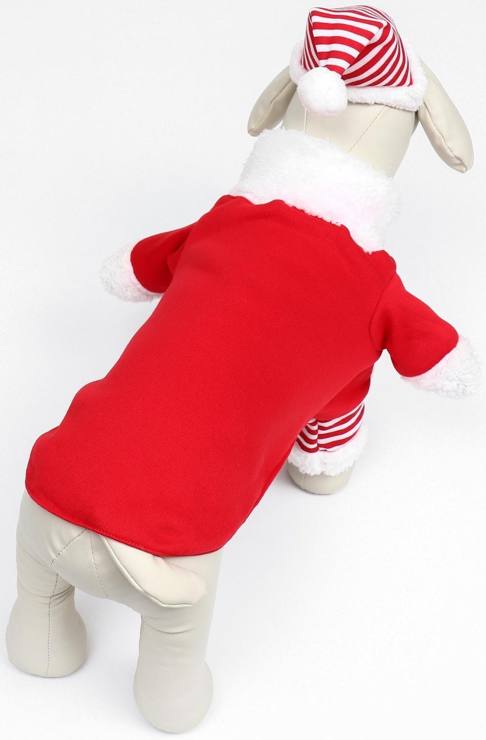 Новогодний костюм для собак «Клаус», размер 2XL (ДС 45, ОГ 55 см)