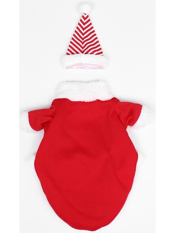 Новогодний костюм для собак «Клаус», размер 2XL (ДС 45, ОГ 55 см)