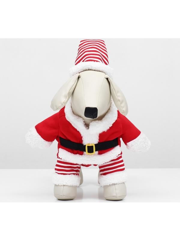 Новогодний костюм для собак «Клаус», размер 2XL (ДС 45, ОГ 55 см)