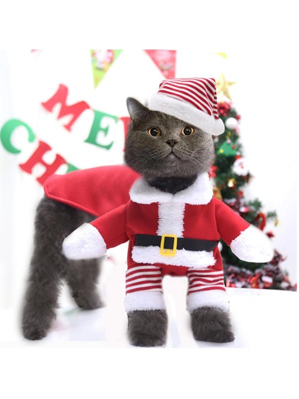 Новогодний костюм для собак «Клаус», размер 2XL (ДС 45, ОГ 55 см)