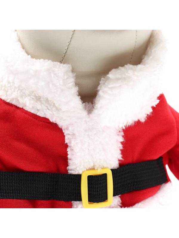 Новогодний костюм для собак «Клаус», размер 2XL (ДС 45, ОГ 55 см)