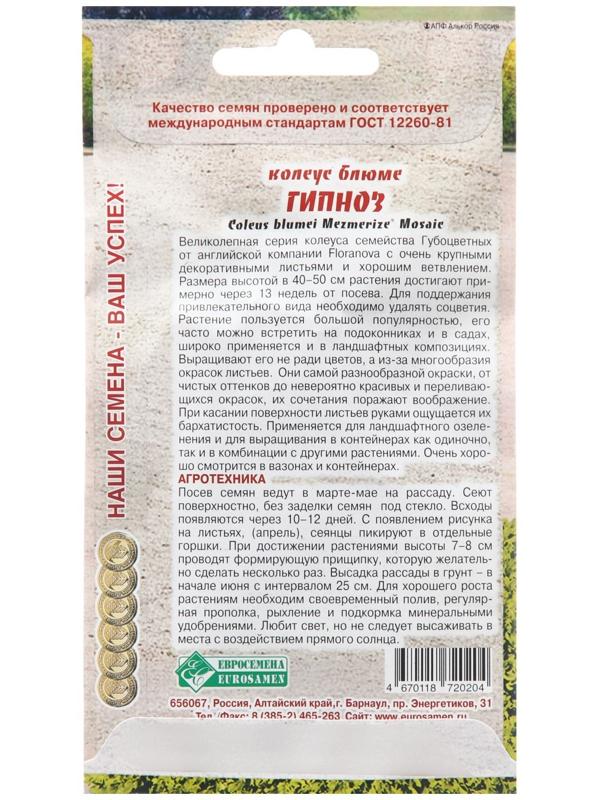 Семена Колеус блюме 