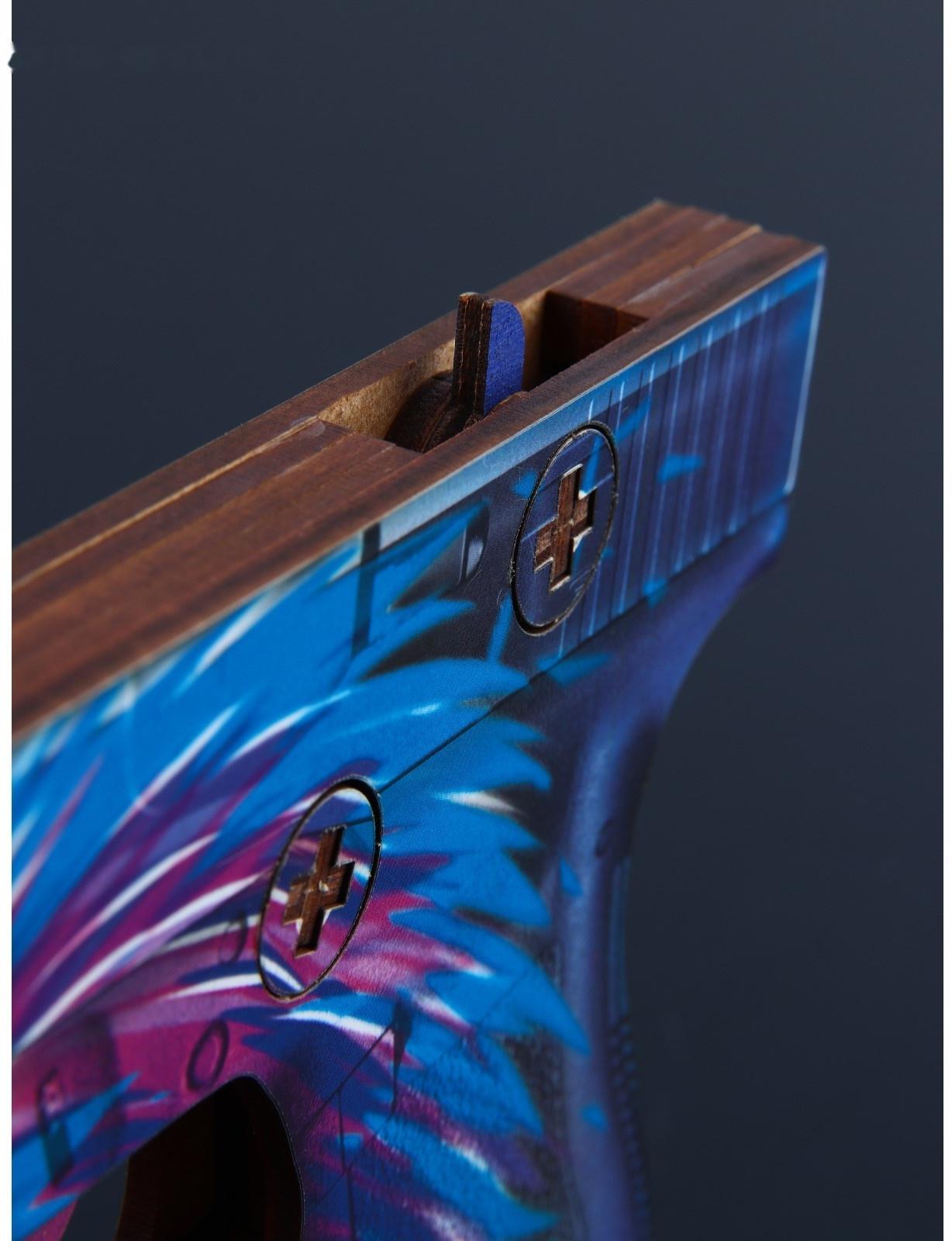 Оружие деревянное, детское сувенирное «Некромантика», автомат, пистолет, нож - штык, 3 шт.