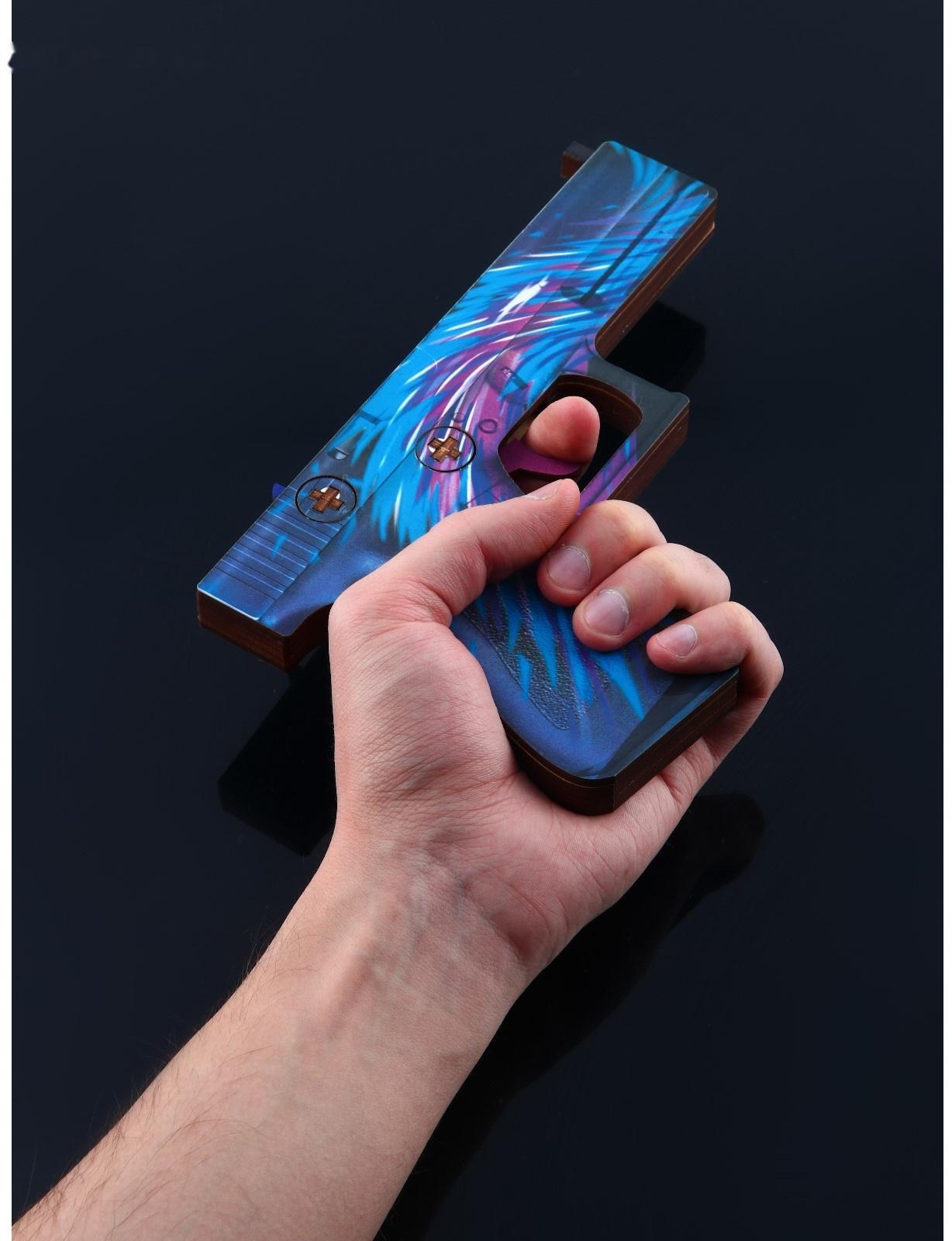 Оружие деревянное, детское сувенирное «Некромантика», автомат, пистолет, нож - штык, 3 шт.