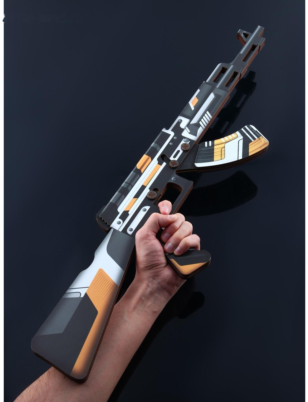 Оружие деревянное, детское сувенирное «Некромантика», автомат, пистолет, нож - штык, 3 шт.