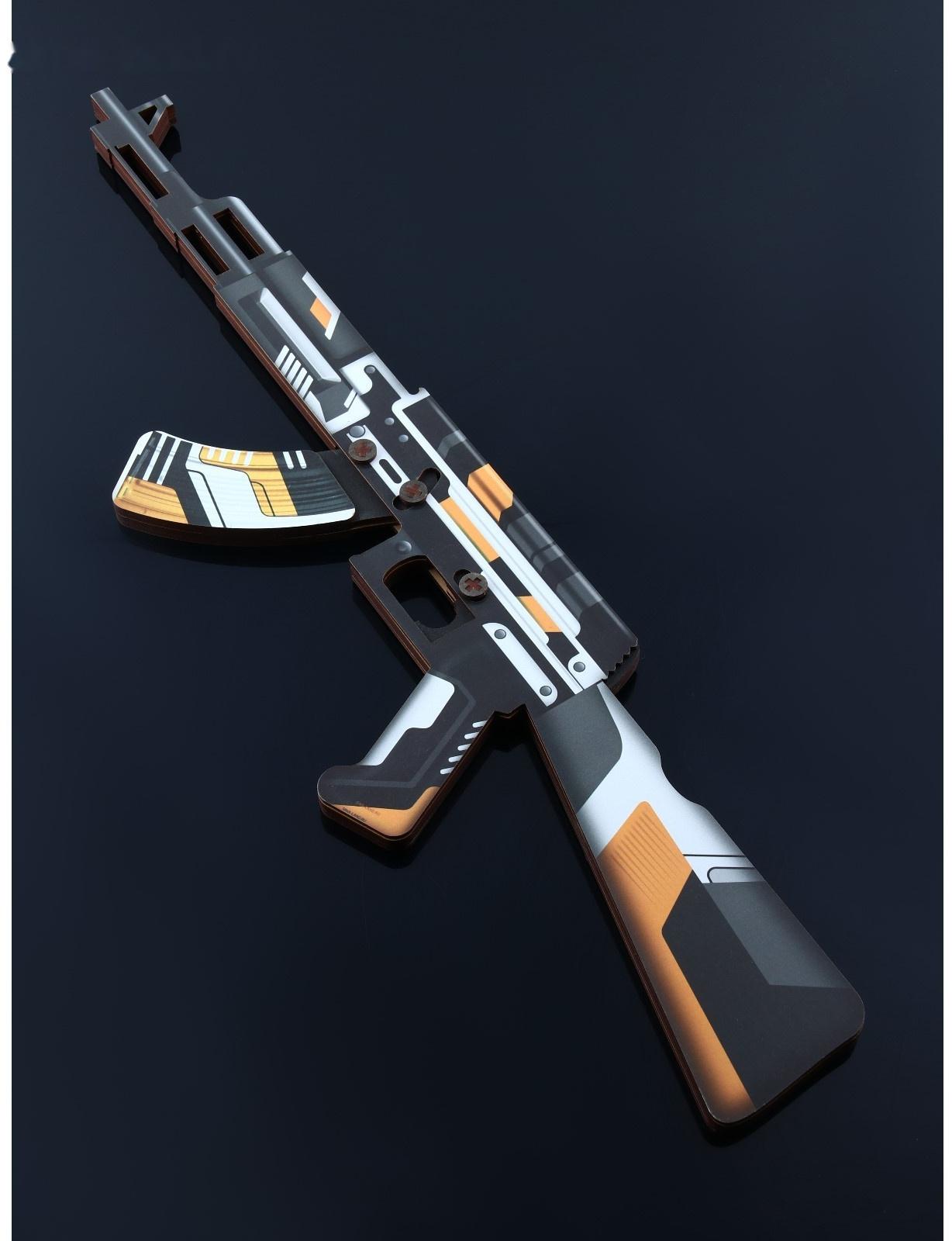 Оружие деревянное, детское сувенирное «Некромантика», автомат, пистолет, нож - штык, 3 шт.