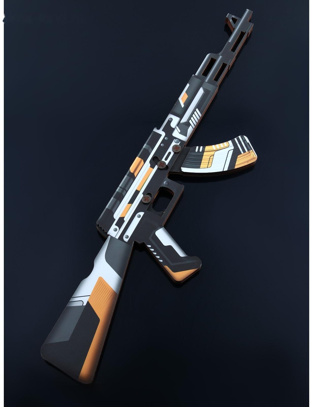 Оружие деревянное, детское сувенирное «Некромантика», автомат, пистолет, нож - штык, 3 шт.