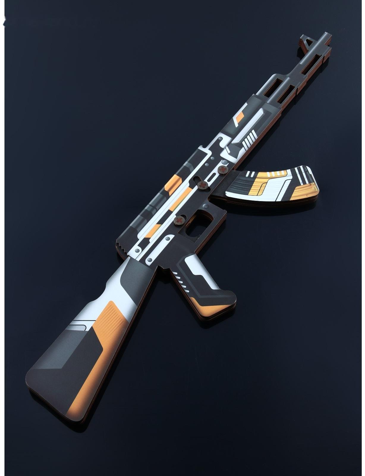 Оружие деревянное, детское сувенирное «Некромантика», автомат, пистолет, нож - штык, 3 шт.