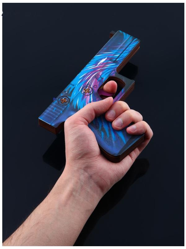 Оружие деревянное, детское сувенирное «Некромантика», автомат, пистолет, нож - штык, 3 шт.