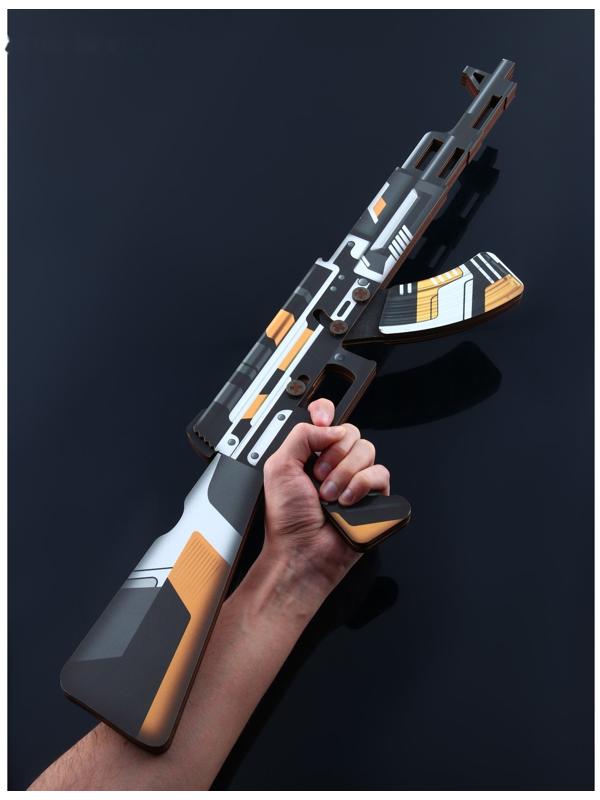 Оружие деревянное, детское сувенирное «Некромантика», автомат, пистолет, нож - штык, 3 шт.