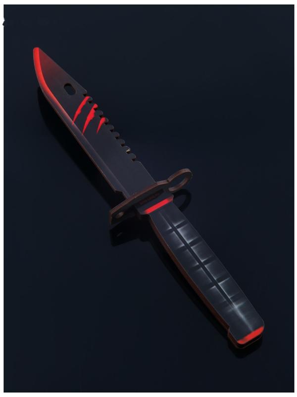 Оружие деревянное, детское сувенирное «Некромантика», автомат, пистолет, нож - штык, 3 шт.