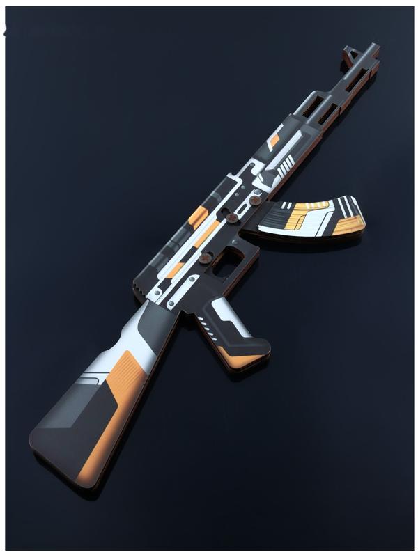 Оружие деревянное, детское сувенирное «Некромантика», автомат, пистолет, нож - штык, 3 шт.