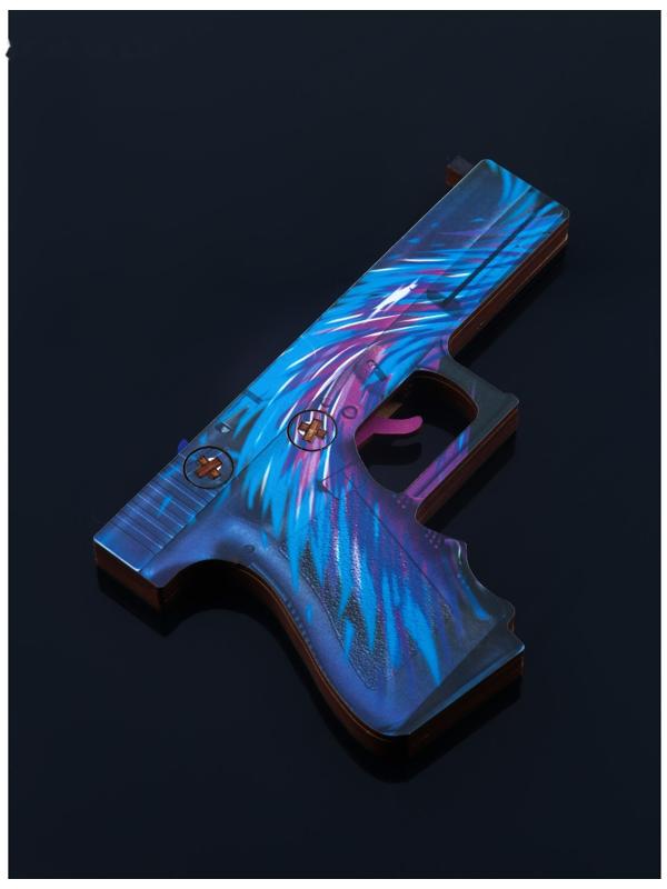 Оружие деревянное, детское сувенирное «Некромантика», автомат, пистолет, нож - штык, 3 шт.