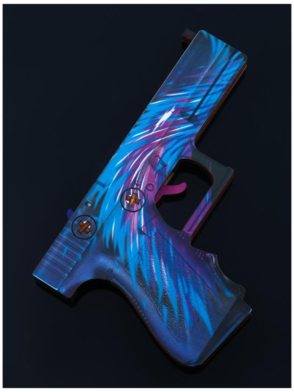 Оружие деревянное, детское сувенирное «Некромантика», автомат, пистолет, нож - штык, 3 шт.