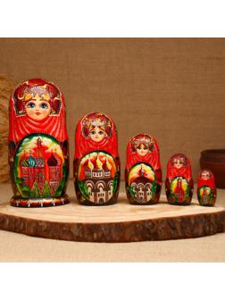 Матрёшка дерево «Москва», 5 кукольная, люкс