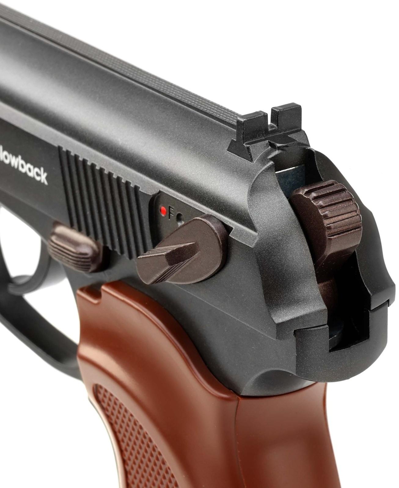 Пистолет пневматический «BORNER ПМ49» blowback, кал. 4.5 мм, 3 Дж, до 128 м/с