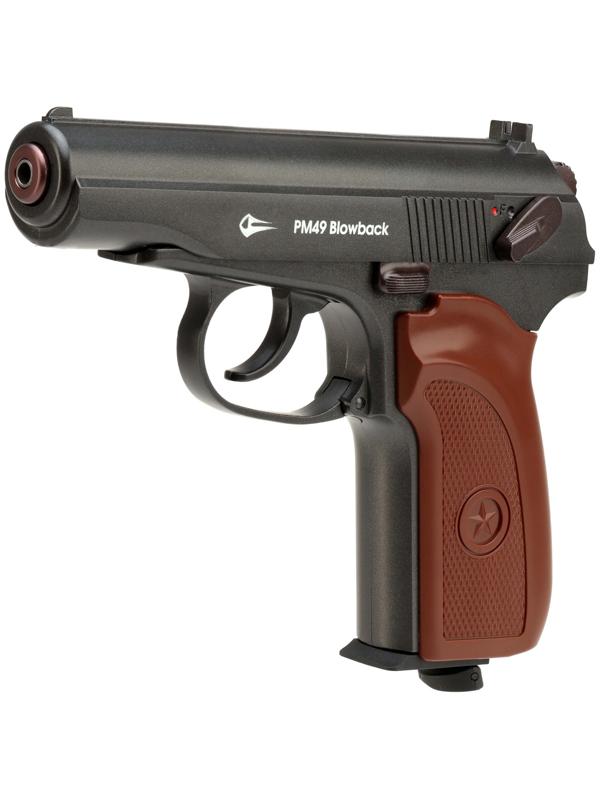 Пистолет пневматический «BORNER ПМ49» blowback, кал. 4.5 мм, 3 Дж, до 128 м/с
