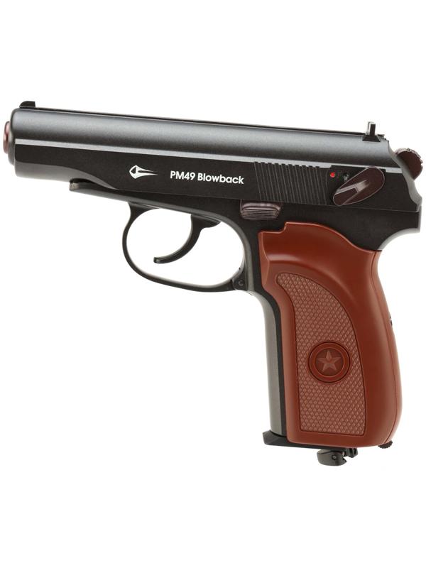 Пистолет пневматический «BORNER ПМ49» blowback, кал. 4.5 мм, 3 Дж, до 128 м/с
