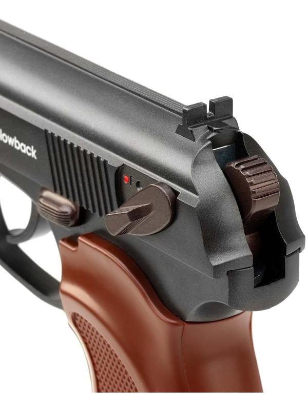 Пистолет пневматический «BORNER ПМ49» blowback, кал. 4.5 мм, 3 Дж, до 128 м/с