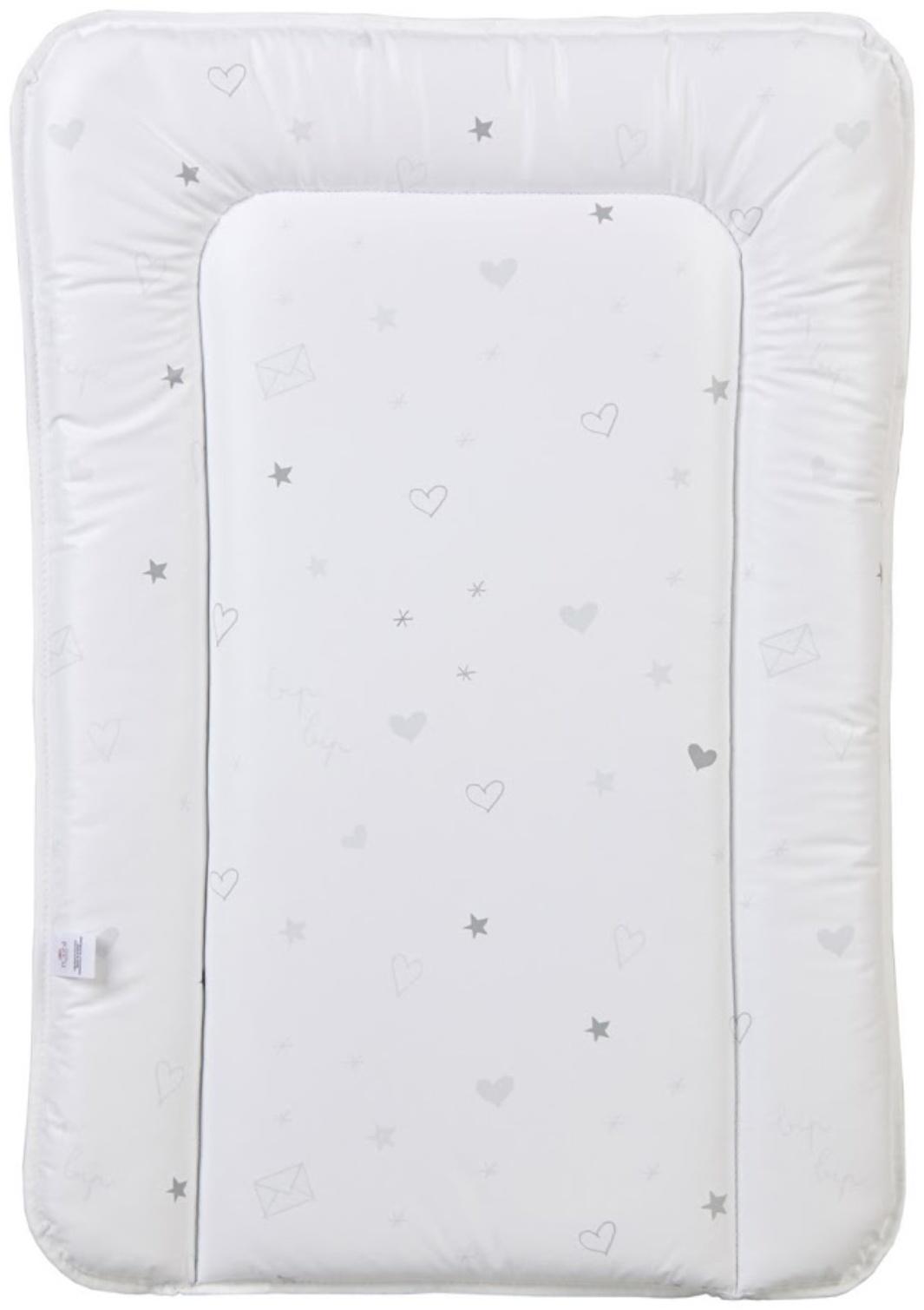 Матрас для пеленания Polini Kids French Teddy, на комод 70×50 см, цвет белый-серый