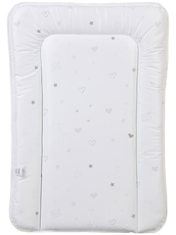 Матрас для пеленания Polini Kids French Teddy, на комод 70×50 см, цвет белый-серый