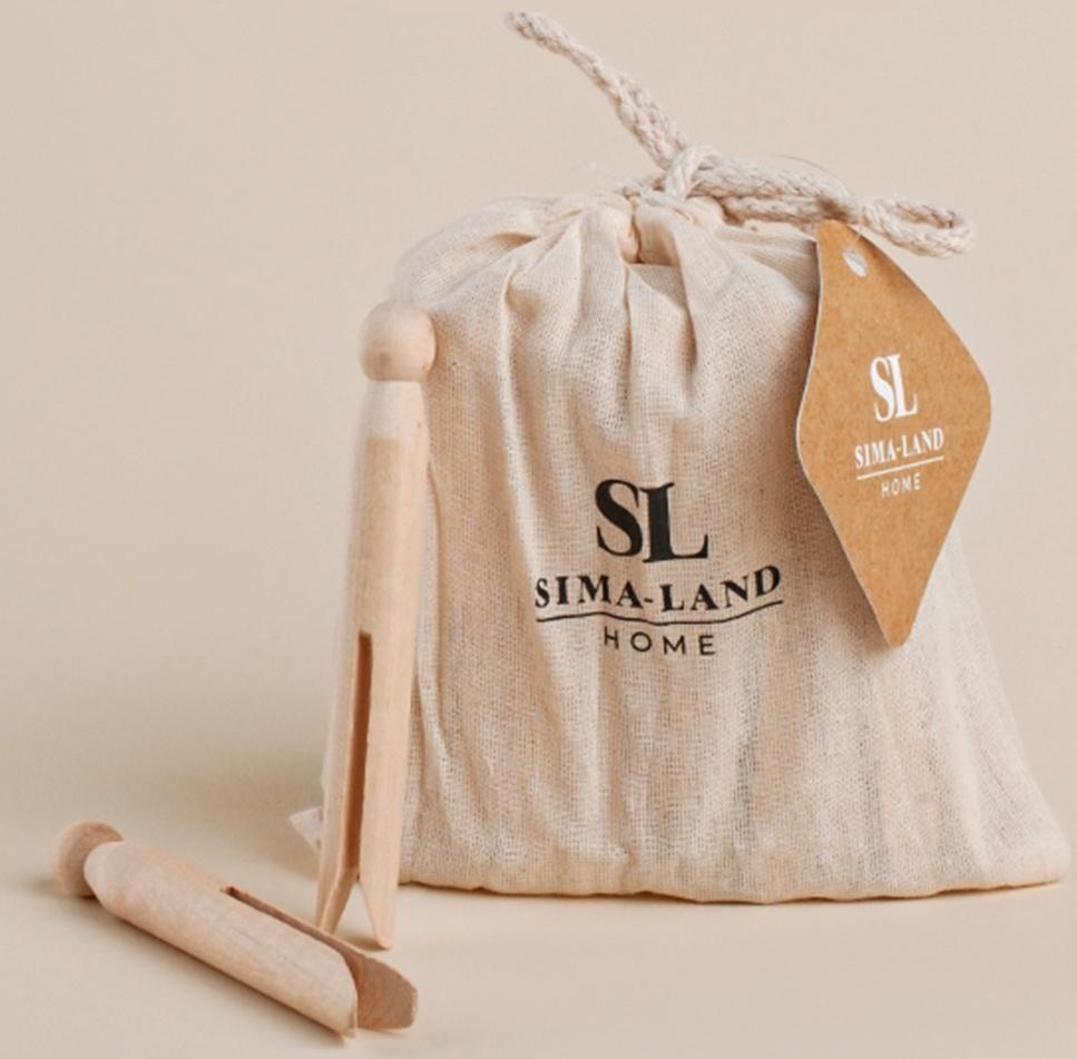 Набор прищепок SL Home, 20 шт., бамбук, 11×1.4 см