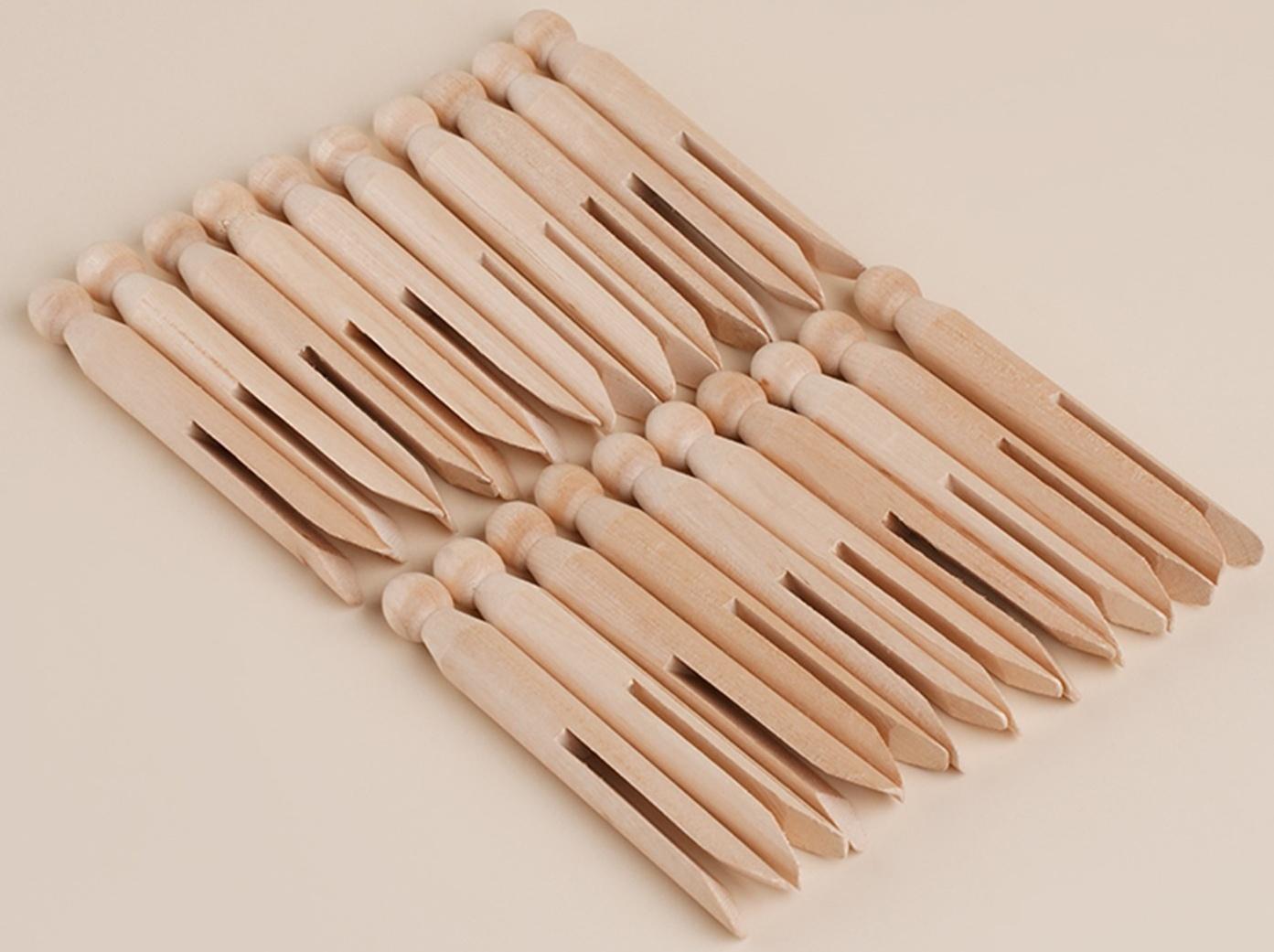 Набор прищепок SL Home, 20 шт., бамбук, 11×1.4 см