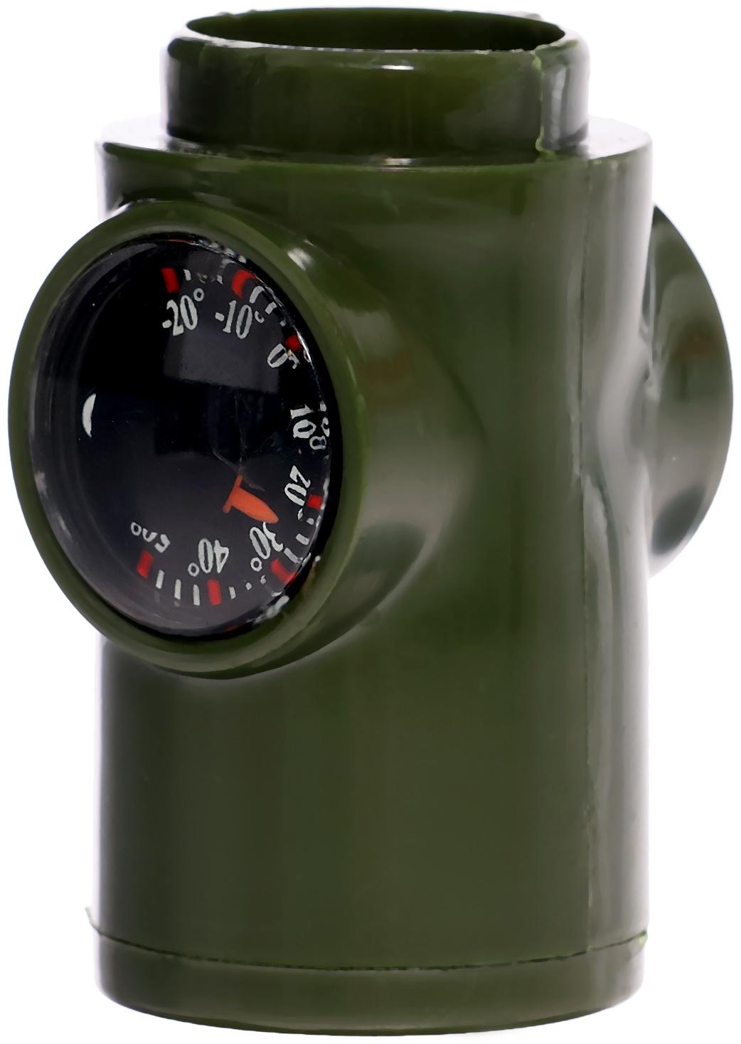 Набор героя «Разведчик», 6 в 1: свисток, компас, фонарик, термометр, зеркало, лупа