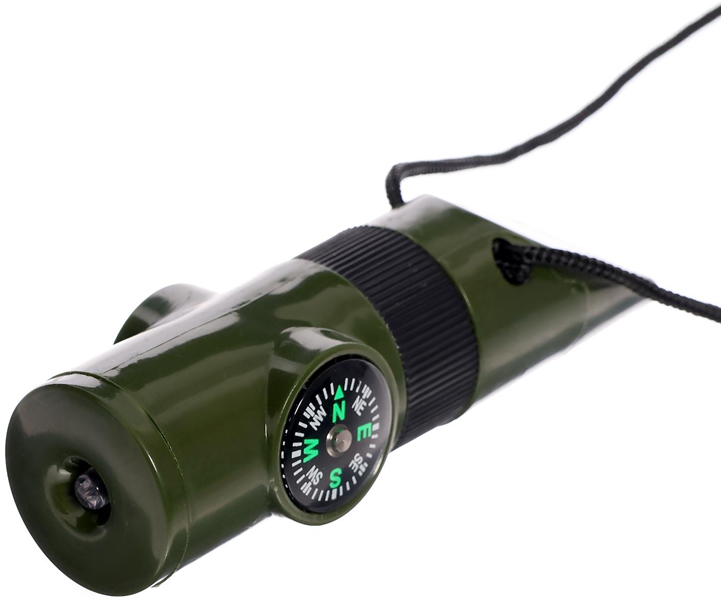 Набор героя «Разведчик», 6 в 1: свисток, компас, фонарик, термометр, зеркало, лупа