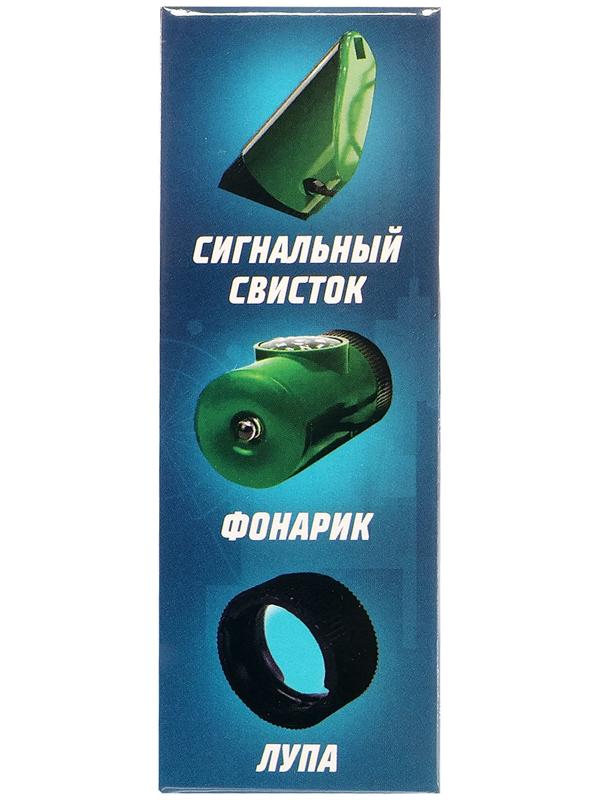 Набор героя «Разведчик», 6 в 1: свисток, компас, фонарик, термометр, зеркало, лупа