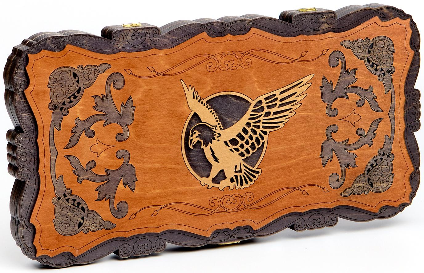 Нарды деревянные резные «Орёл», настольная игра, 45×45 см