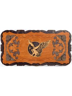 Нарды деревянные резные «Орёл», настольная игра, 45×45 см