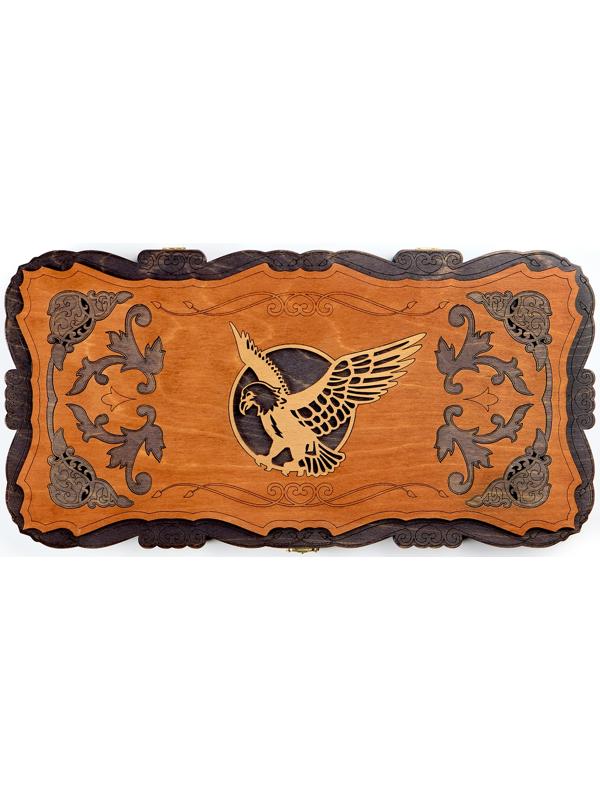 Нарды деревянные резные «Орёл», настольная игра, 45×45 см